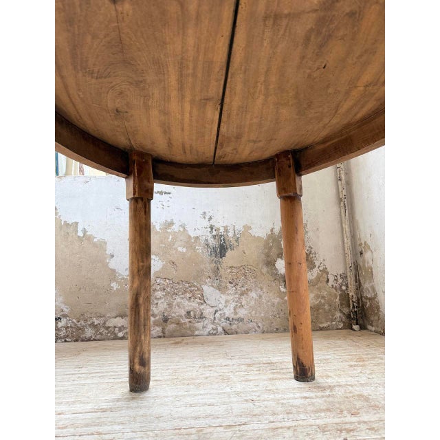 Oval Walnut Farmhouse Table, 1950s For Sale - Image 18 of 18