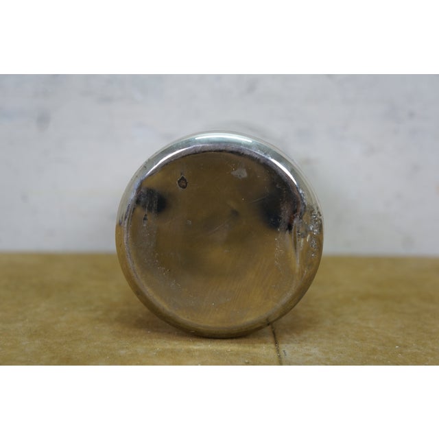Vintage Art Deco Silverplate Whisky Cocktail Flask Bottle Glass Stopper 8" For Sale - Image 13 of 15