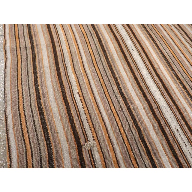 Rustic Galerie Shabab Collection Mid-20th Century Turkish Flatweave Kilim Square Room Size Carpet For Sale - Image 3 of 8