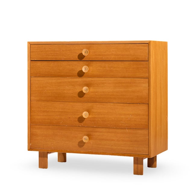 Mid-Century Modern George Nelson for Herman Miller Mid Century Walnut Highboy Dresser With Cupcake Pulls For Sale - Image 3 of 10