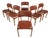 Set of Six (6) Bespoke Danish Modern Model 49 Dining Chairs in Teak & New Leather by Erik Buch for O. D. Møbler, Denmark, C. 1960s For Sale