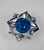 Faceted Crystal Ashtray with Blue Center from Saint Louis, France, 1970s For Sale - Image 10 of 13