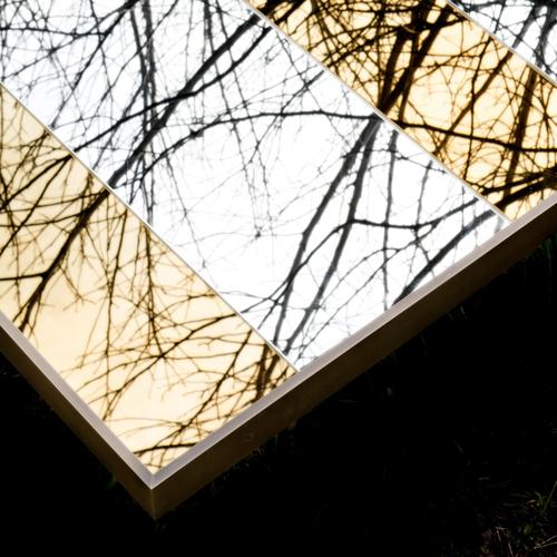 Contemporary Golden Antique Strips and Brass Floor Mirror by Casa Casati For Sale - Image 3 of 8