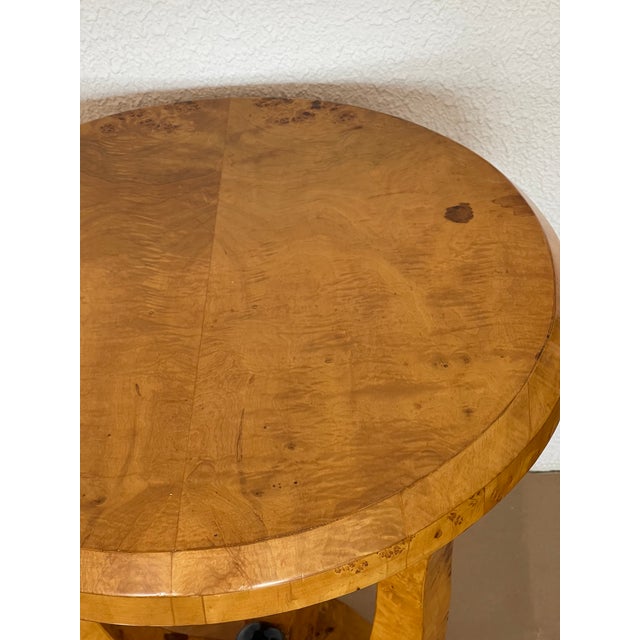 1950s Elegant Art Deco Round Side Table For Sale In Miami - Image 6 of 9