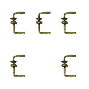 Art Nouveau Brass Door Handles with Rosettes and Keyhole Covers, Set of 5