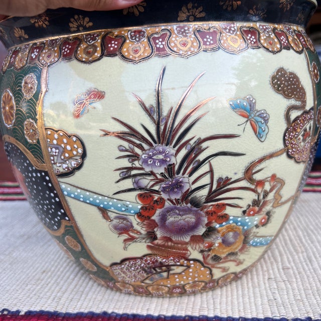 Vintage Chinese Porcelain Jardiniere Planter, Circa 1970's For Sale - Image 4 of 12