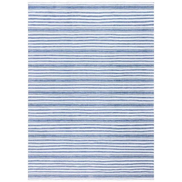 Doris Leslie Blau Vintage Dhurrie White And Light Blue Hand-Knotted Rug For Sale