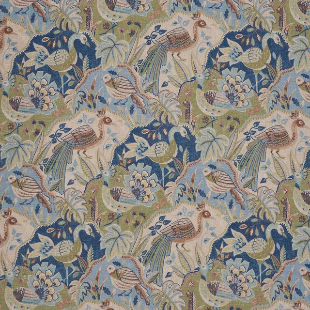 Screen-printed by hand on a 100% linen ground, Soraya is a playful, painterly design enlivened by flora and fauna. This...