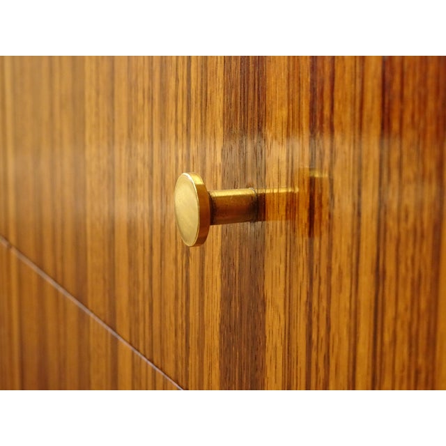 Brass Floating Zebrawood Sideboard From the Directional Custom Collection 1967 For Sale - Image 8 of 16