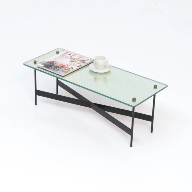Low Mirror Coffee Table Attributed to Alfred Hendrickx, 1950s For Sale - Image 4 of 17