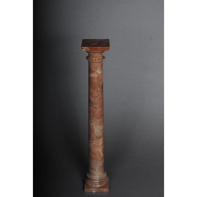 Marble Column in Red Onyx For Sale - Image 3 of 12