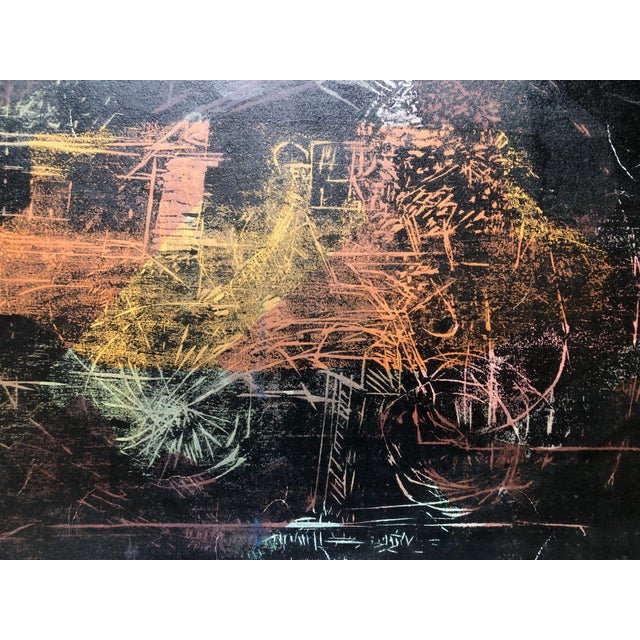 Late 20th Century Oscar Murillo, Latin American Figurative Abstract Expressionist Mixed Media Monoprint Painting For Sale - Image 5 of 11