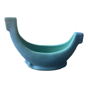 Art Deco Van Briggle Pottery Ming Blue Matte Glaze Gondola Boat Planter Vase