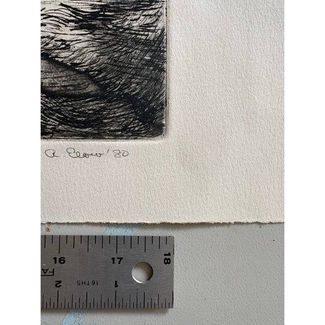 Alon Elow Abstract Etching Made by Artist in Ny Studio Signed in Pencil For Sale - Image 4 of 4
