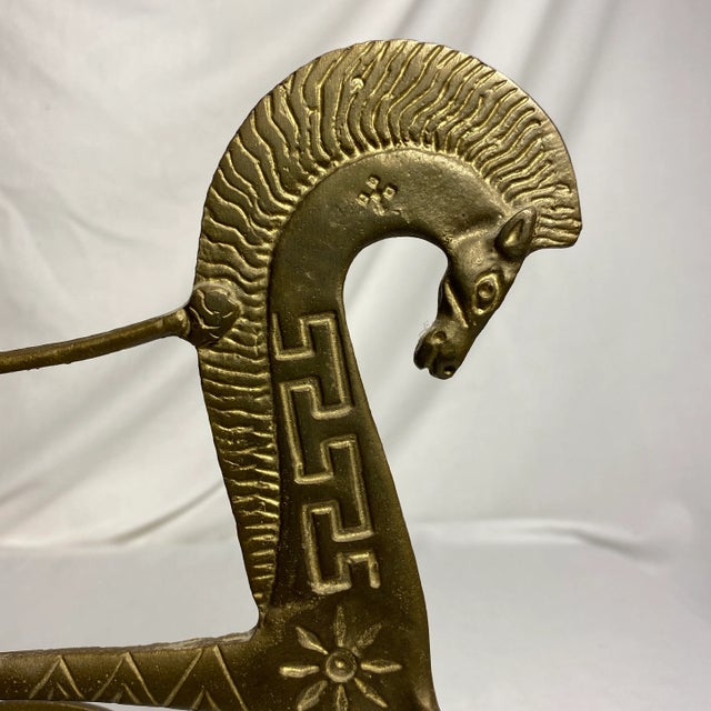 Mid-Century Modern 1960s Frederic Weinberg Style Etruscan Horse Chariot Goddess Athena For Sale - Image 3 of 6