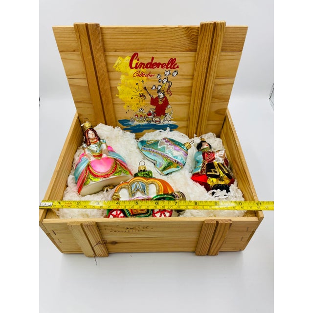 Late 20th Century Polonaise Collection Cinderella Hand Blown Glass Ornament Set in Original Box - Set of 4 For Sale - Image 12 of 13