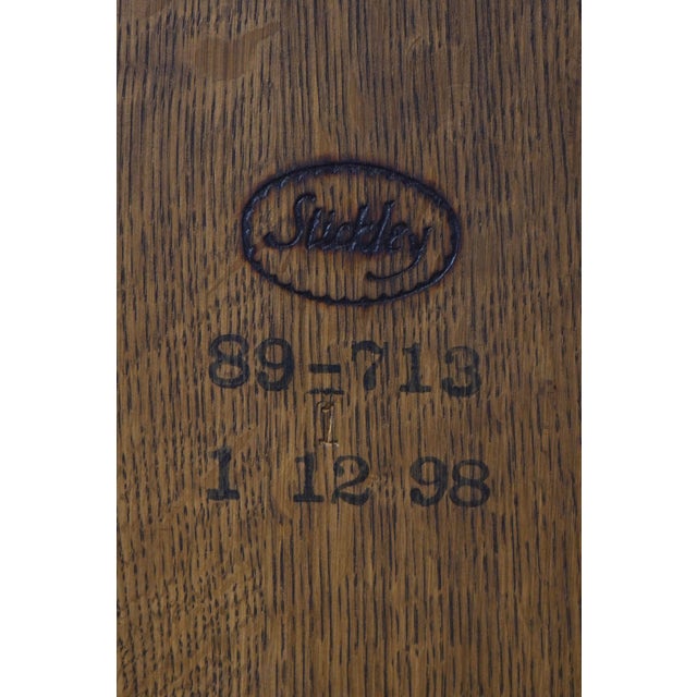 Stickley Mission Oak Round Dining Table For Sale - Image 18 of 18