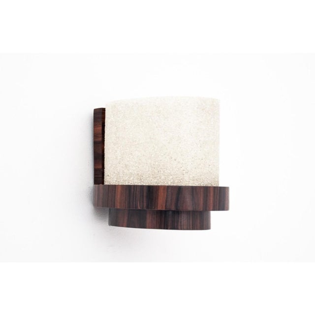 Wood Art Deco Wall Lamps, Poland, 1950s, Set of 4 For Sale - Image 7 of 8