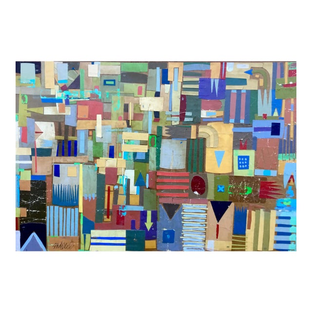 Cut Up Behr Paint Color Samples, Original Collage For Sale