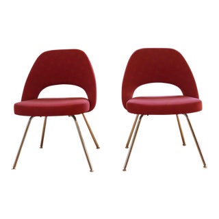 Saarinen Executive Side Chairs - a Pair For Sale