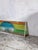 Vintage Geometric Stained Leaded Glass Window Panel For Sale - Image 4 of 10
