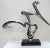 Great midcentury abstract sculpture . Look fabulous from every angle . Real statement piece .black lacquered metal base ....