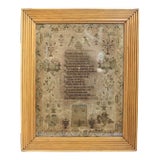 1833 Sampler Made by Ann Crehlow in Antique Pine Frame, English For Sale