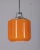 Vintage Italian Metal and Orange Glass Pendant, 1970s For Sale - Image 9 of 9
