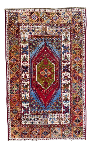 Antique Moroccan Rabat Rug, 1890s
