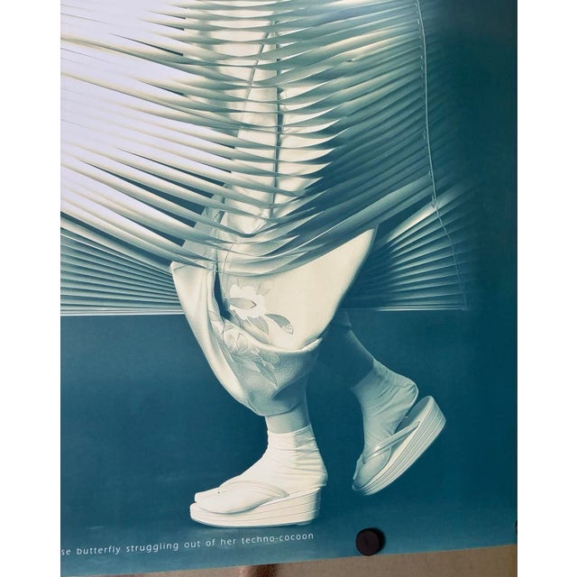 Large Vintage Japanese “Metamorphosis of Tradition” Fashion Art Poster, 29” X 40” For Sale - Image 4 of 6