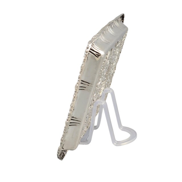 Edwardian Sterling Silver Card Tray by Robert Pringle & Sons, 1904 For Sale - Image 7 of 8