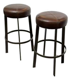 Berman Rosetti Bon Bon Swivel Barstools, Pair