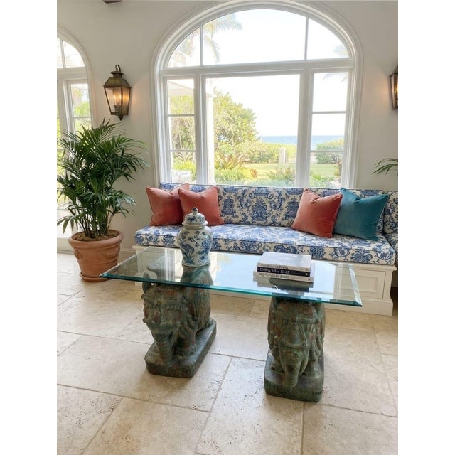 Vintage Ceremonial Elephant Ceramic Garden Seats For Sale In West Palm - Image 6 of 12