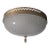 Mid 20th Century Sherle Wagner Vaughan Style Brass & Etched Glass Flush Mount Ceiling Light For Sale