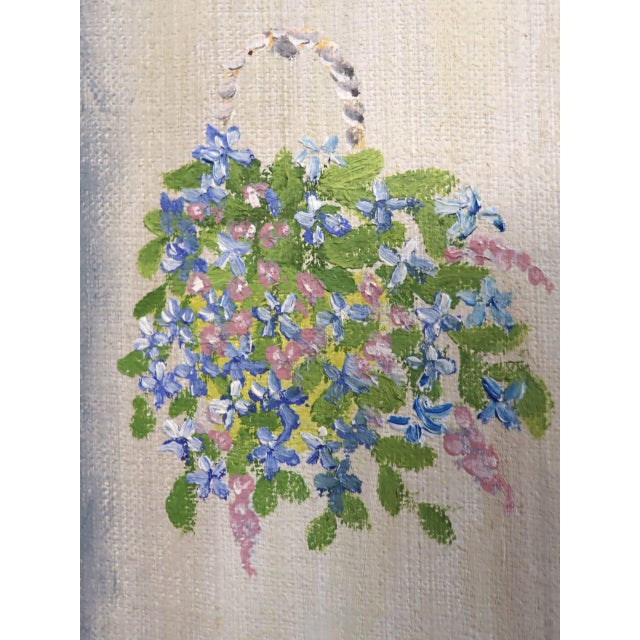 Mid-Century Modern 'Open Doors to Summer' Vintage Swedish Interior Scene Oil Painting, Framed For Sale - Image 13 of 14