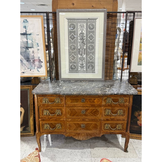 French Transitional LouisXV. , XVI Chest of Drawers For Sale - Image 4 of 9