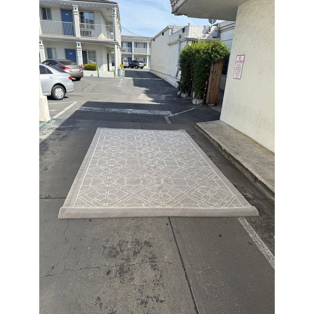 8ft × 12ft 7in Davis & Davis Broadloom Custom Geometric Area Rug For Sale - Image 11 of 12