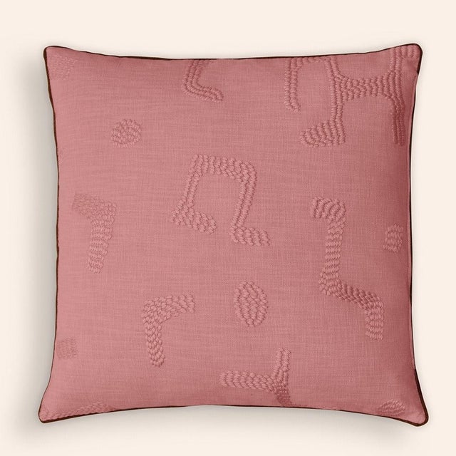 Textile Clay Raphia Cushion by Ceraudo For Sale - Image 7 of 7