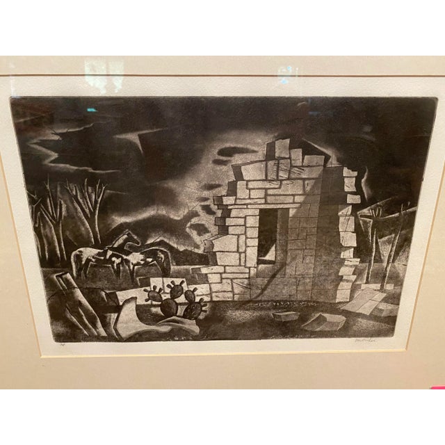 This is a fantastic and eerie example of an original J McVicker or Aquatint and Etching. I’ve not been able to document...