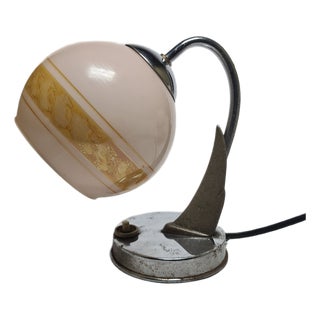 Art Deco Bedside Lamp, Former Czechoslovakia, 1950s For Sale