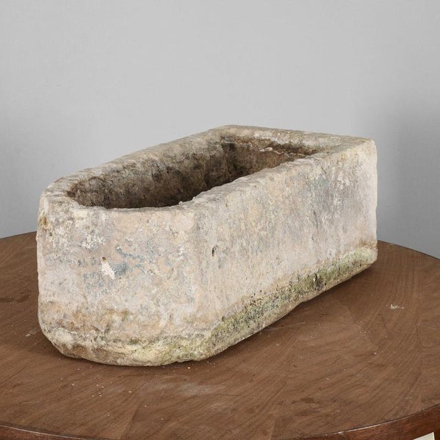 Elongated Stone Basin Carved from a Single Block with Double Hole For Sale - Image 9 of 9