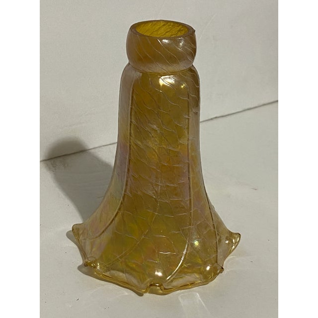 Glass Mid 20th Century Iridized Glass Lamp Shades - Set of 5 For Sale - Image 7 of 12