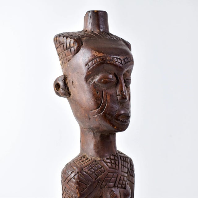 Early 20th Century Ndengese Male Wooden Figure For Sale - Image 9 of 16