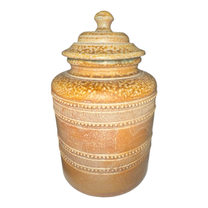 Mid 20th Century Portuguese Salt-Glazed Stoneware Lidded Canister by Campos Filhos
