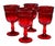 Glass Vintage Viking Arlington Ruby Red Water Goblets - Set of 4 For Sale - Image 7 of 8