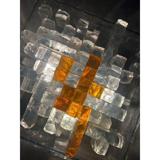 Vintage Italian Sculptural Glass Wall Light from Poliarte, 1970s For Sale - Image 12 of 15