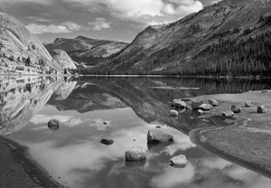 "Tenaya Lake, Autumn 1987" Black and White Landscape Archived Photograph Print Numbered 2/100 by Charles Cramer