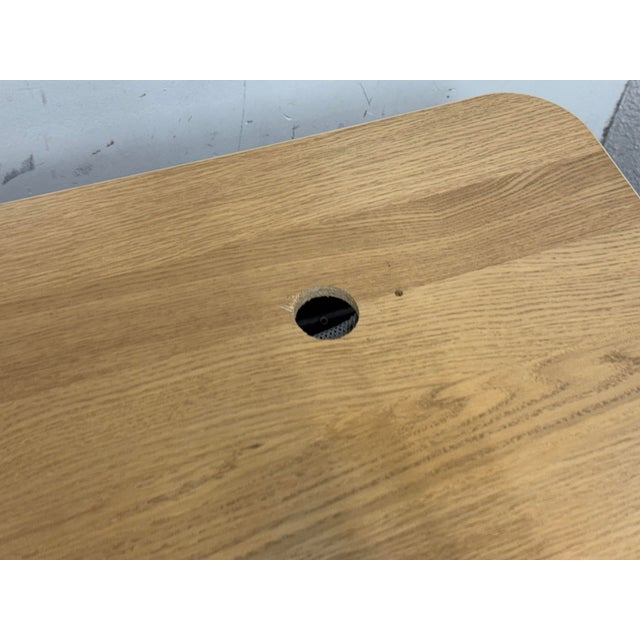 Design Plus Gallery presents the Corner Bekant Desk from Ikea. There is a bamboo finish table top with black powder coat...