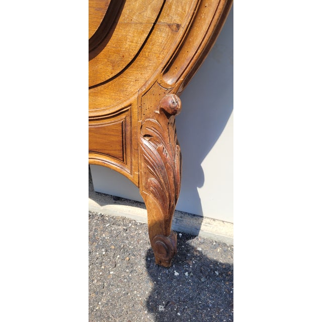 Antique Louis French Walnut Headboard and Footboard For Sale - Image 11 of 14
