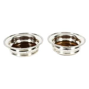 20th Century Circular Sterling Silver Coasters, Birmingham, 1972, Set of 2